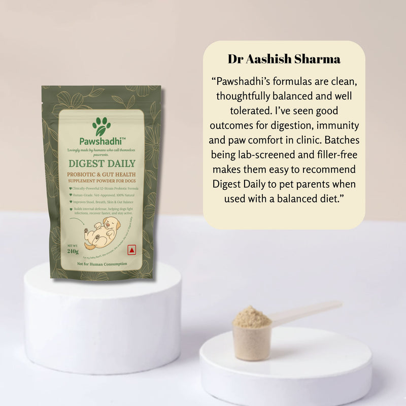 DIGEST DAILY- Probiotic & Gut Health Supplement Powder For Dogs